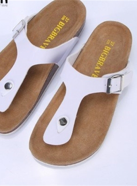 Beach shOes sandals leather Open tOe slippers fOr men summer