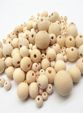 20g/bag 6-20mm mix different size DIY Natural wood beads hav