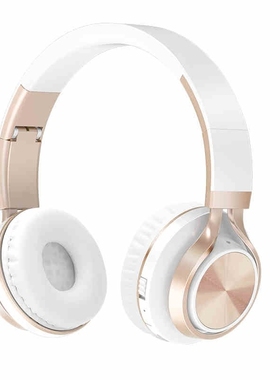 Gold Wireless Headphones Bluetooth Headset Foldable Stereo