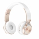 Headphones Wireless Bluetooth Stereo Gold Foldable Headset