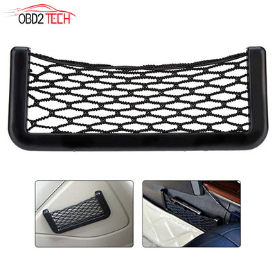 niversal Black Car Net Bag Phone Holder Storage Pocket Organ