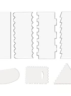 7 Pcs Icing Smoother Cake Scraper Set Frosting Cake Spatula