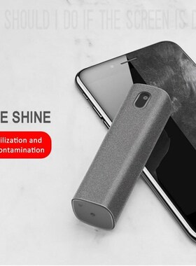1PC Protable 2 In 1 Phone Screen Cleaner Spray Microfiber Cl