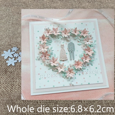 New Design Craft Metal stencil mold Cutting Dies 6pcs flowe