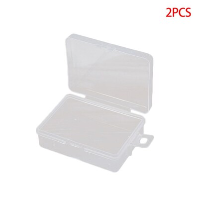 2 Pieces Portable Transparent Jewelry Box Mini Pills Parts N