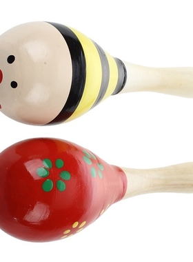 2 X Wood Maracas Musical Instrut Toy  Kids
