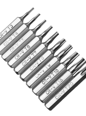 10pcs 4mm CR-V Torx Bits Set T3 T4 T5 T6 T7 T8 T9 T10 T15 T2