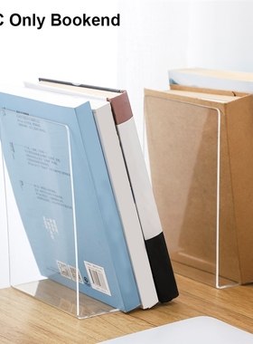 *1Pcs Clear Acrylic Bookends L-shaped Desk Organizer Desktop