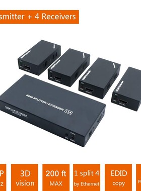 2020 60m 1x4 HDMI Splitter Extender Over P Cat5e Cat6 Cable