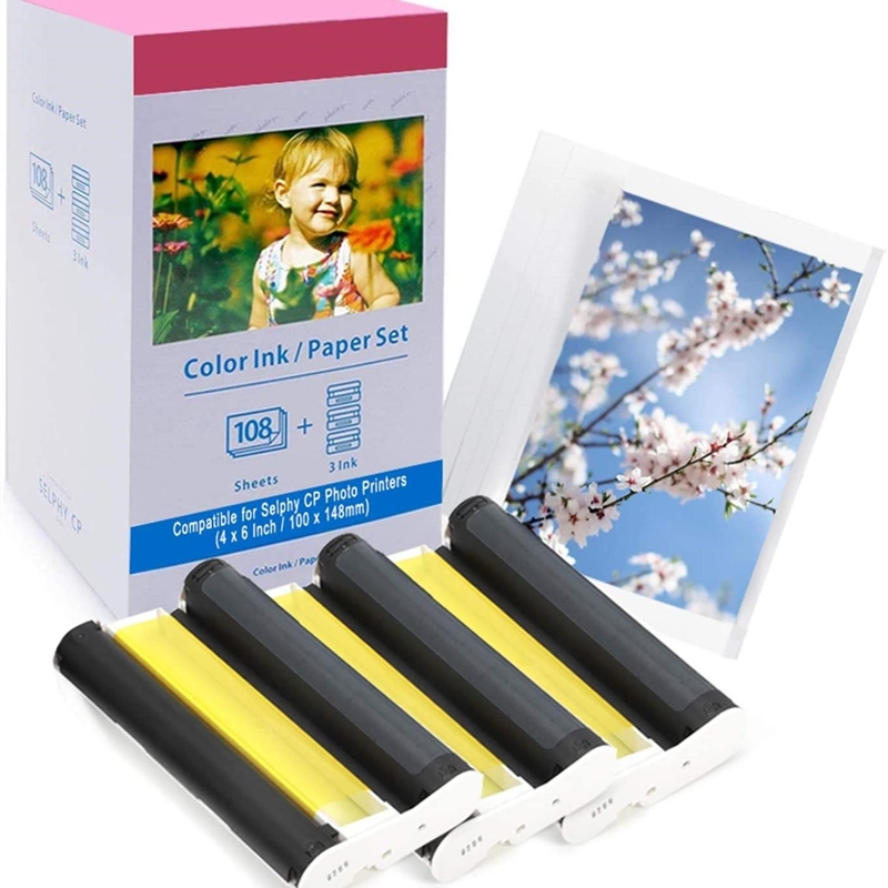 Replacement Canon Selphy Ink and Paper CP1300, KP-108IN Self