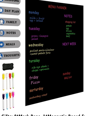 Magnetic A3 Planner Board Kitchen Fridge Large Dry Erase Cal