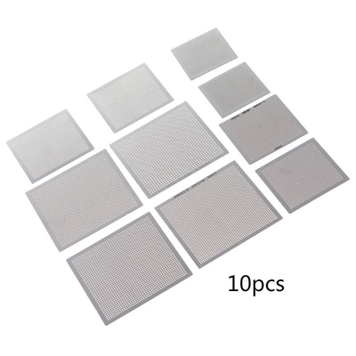 10Pcs/set BGA Reballing Universal Stencil Template Kit for