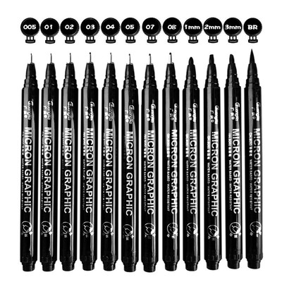 12 Pcs Fineliner Pens Waterproof Archival Ink Art Markers D