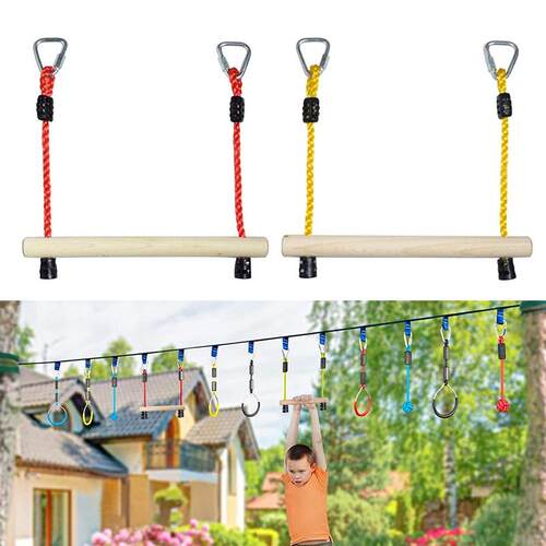 Swing Bars Rings Hanging Obstacle With Rope Training