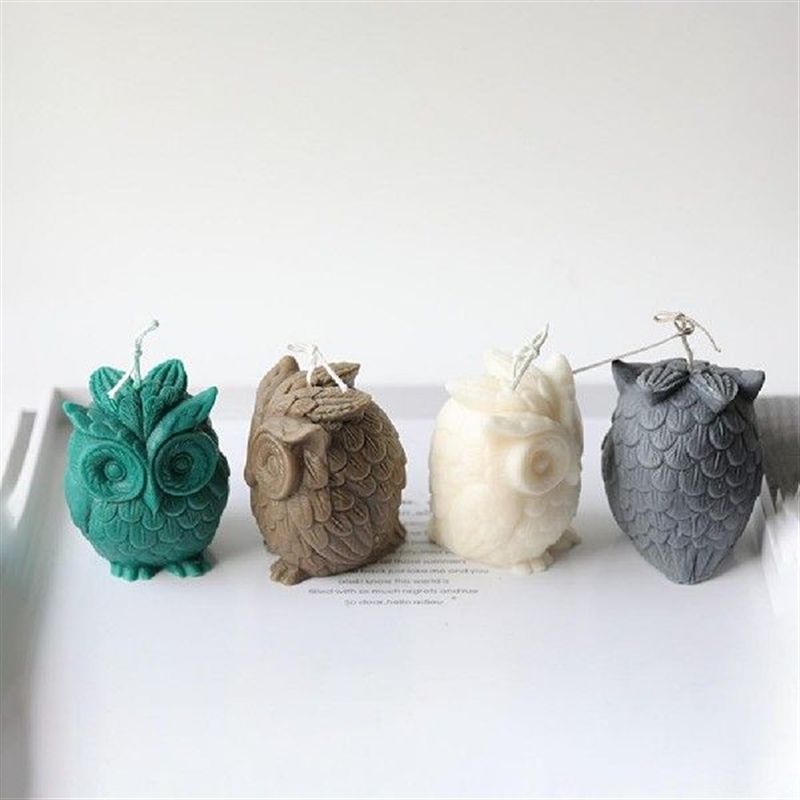 3D Silicone Owl Candle Mold DIY Handmade Resin Mold For DIY