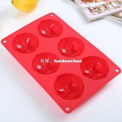 Food Grade 6 Cavity Bow Muffin Sweet Chocolate Candy Je