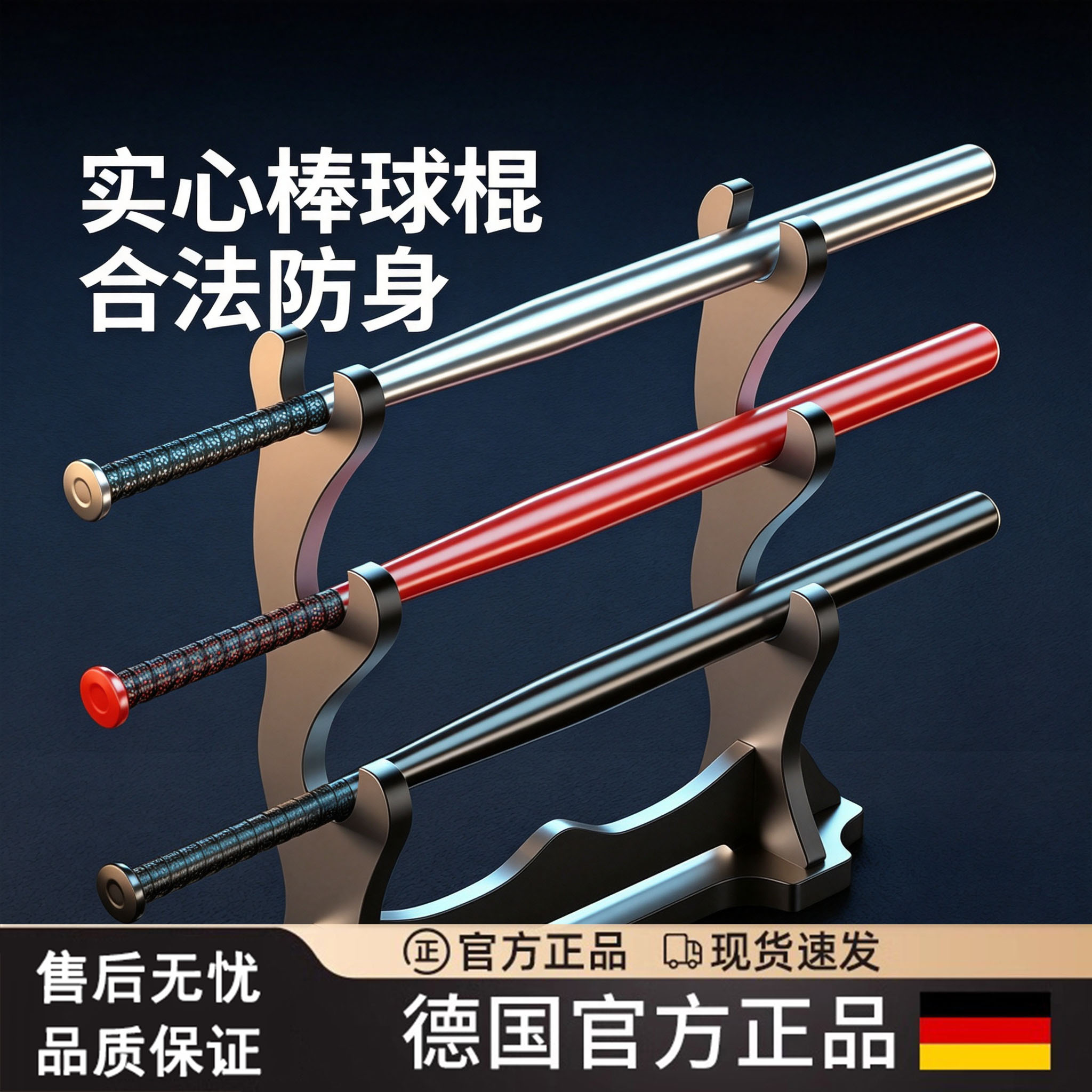实心棒球棍车载金属合法防身用品