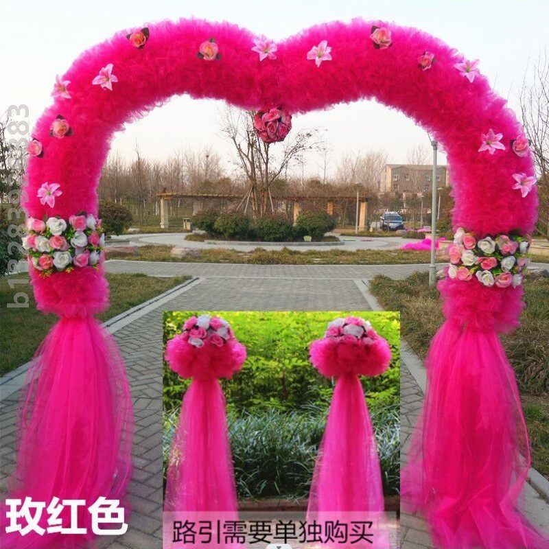 婚庆绢花拱门花门结婚布置婚礼装饰拱门花架开业花拱门道具幸福门