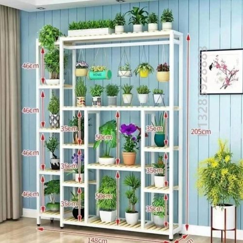 铁艺花园多肉新款花架室内家用阳台客厅防腐植物花盆架定制花架子