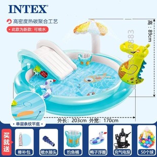 婴儿童充气式水池海洋球池家用水池宝宝喷水池家庭波波池