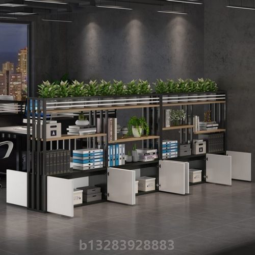 办公室屏风隔断置物架现代简约隔断柜餐厅围栏绿植花架隔断墙铁艺