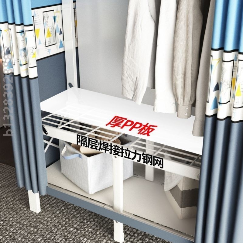 简易布衣柜折叠钢管加粗加厚衣柜收纳架挂衣柜双人组装柜子衣橱柜