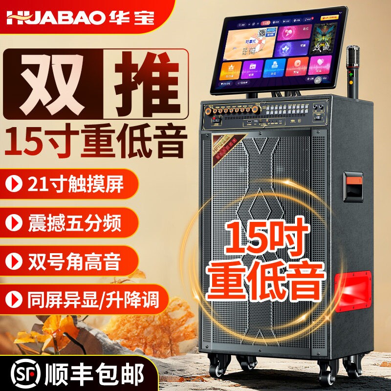 广场舞音响带显示屏家庭ktv音响
