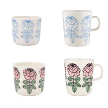 芬兰Marimekko玛莉美歌 Vihkiruusu玫瑰系列 手握 马克杯 碗 碟子