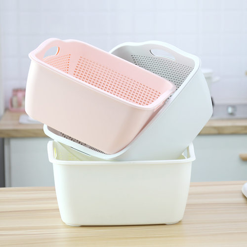双层加厚洗菜盆沥水篮塑