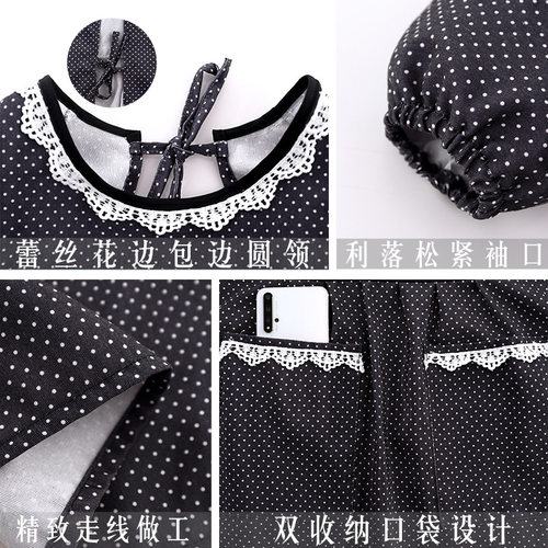 帆布罩衣女新款长袖围裙