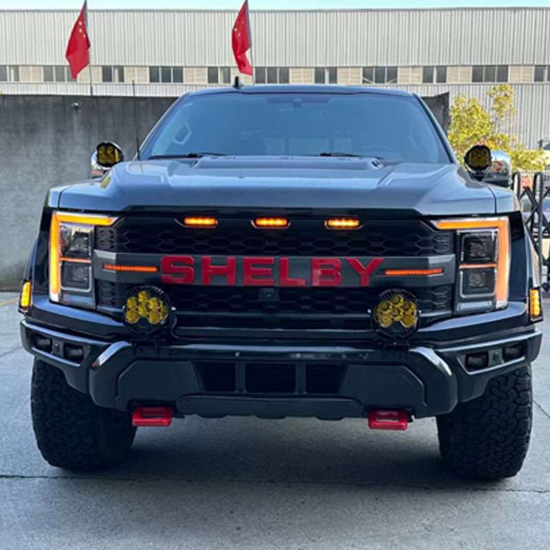 适用22-24年福特猛禽F150中网改装谢尔比款Shelby中网格栅前脸