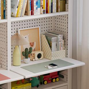 豫正一体桌书架书桌家用儿童现代简约书籍馆多层钢制简易图书馆
