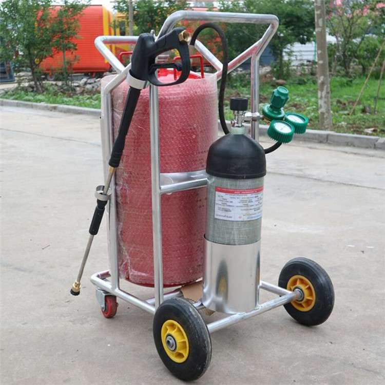 安好机械QXWT50推车式细水雾灭火系统以压缩空气为动力 喷出高速