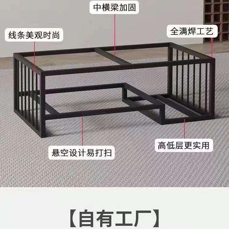 铁艺瓷砖岩板木板茶几支架客厅桌脚双层茶几脚小户型餐桌桌腿支撑