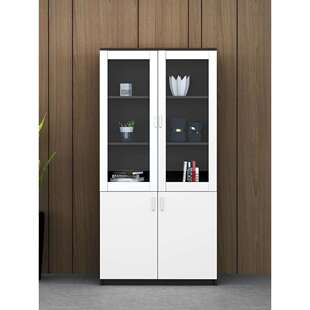 办公室文件柜办公家具分层隔板木质储物柜子板式书柜档案资料柜