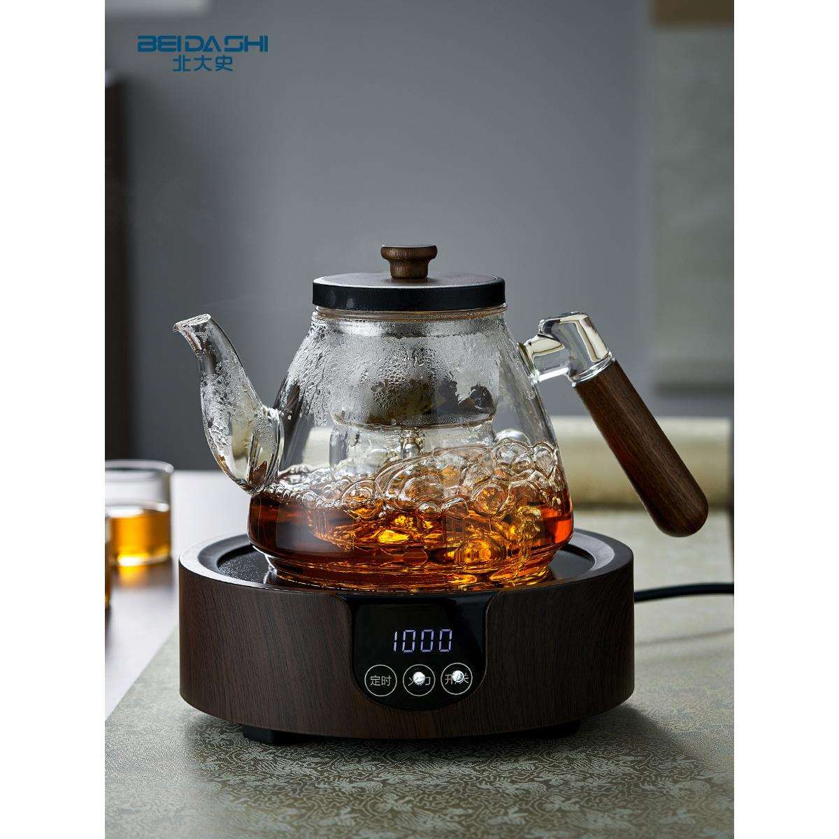 V3FP玻璃煮茶壶蒸煮一体式茶壶四代蒸茶壶陈皮白茶电陶炉用