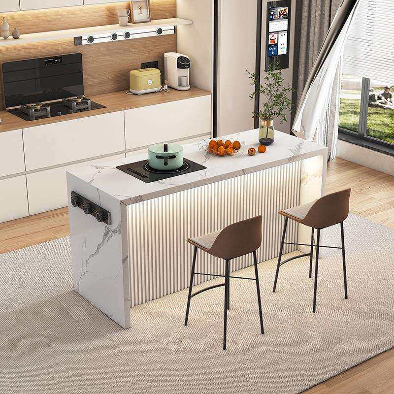 轻奢岛台吧台餐桌一体大理石小型厨房家用导台多功能现代简约