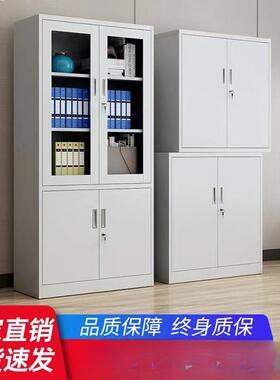 钢制办公室文件柜带锁档案资料柜铁皮柜办公柜子中二斗文件收纳柜