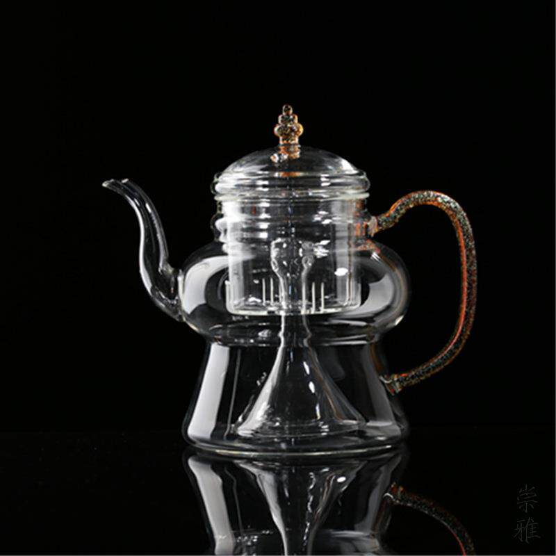 天久璃匠800ml蒸煮茶壶中式茶室高硼硅耐高温玻璃壶煮水泡茶壶