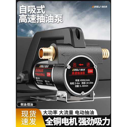电动抽油泵12V24V220V柴油泵小型加油泵自吸泵加油全自动设备