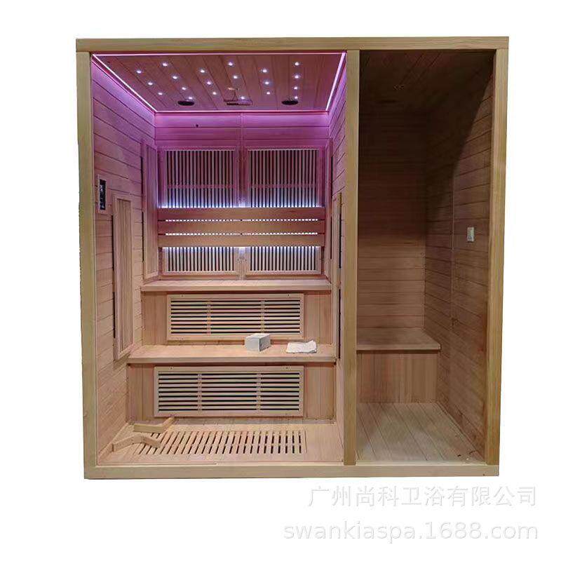 双人多人满月发汗箱远光波浴房汗蒸房家庭红外线汗蒸箱桑拿房家用