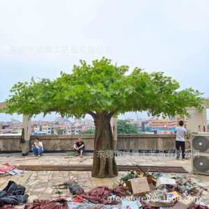 绿馨直销玻璃钢假枫树餐厅室外装饰仿真绿植仿真榕树商场假树