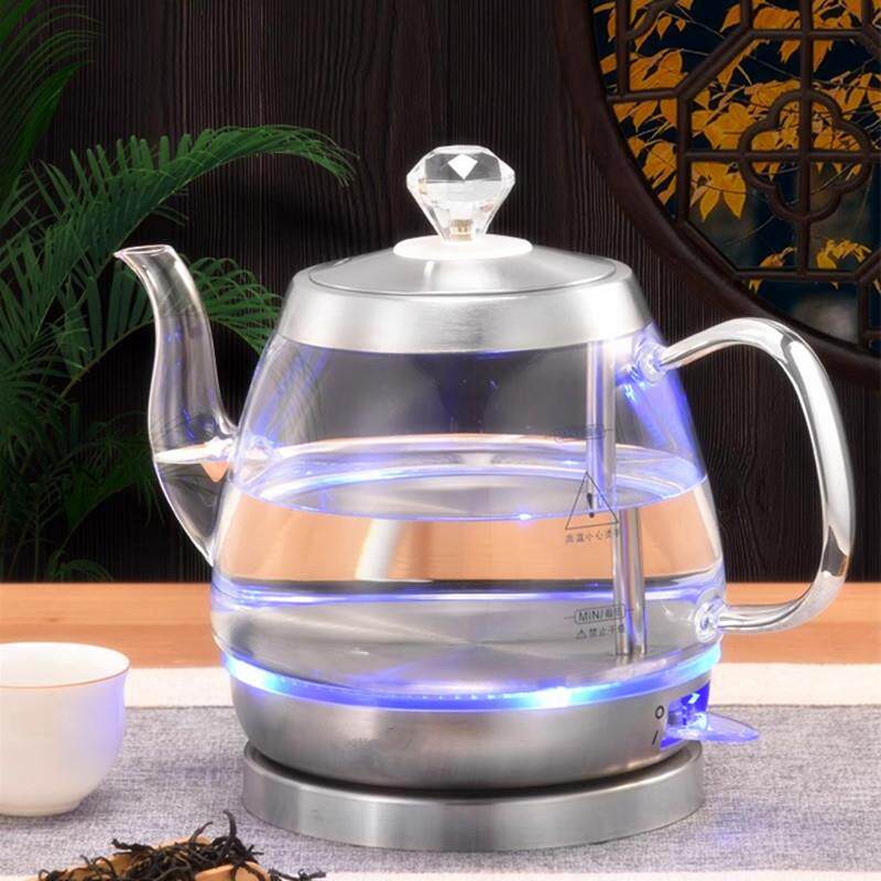 家用电热水壶加厚玻璃泡茶烧水壶小型透明煮水器长嘴快速炉热水瓶