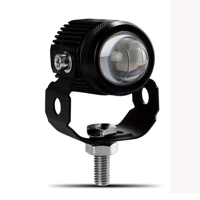 激光炮摩托车单透镜射灯远近一体超亮外置铺路强光LED