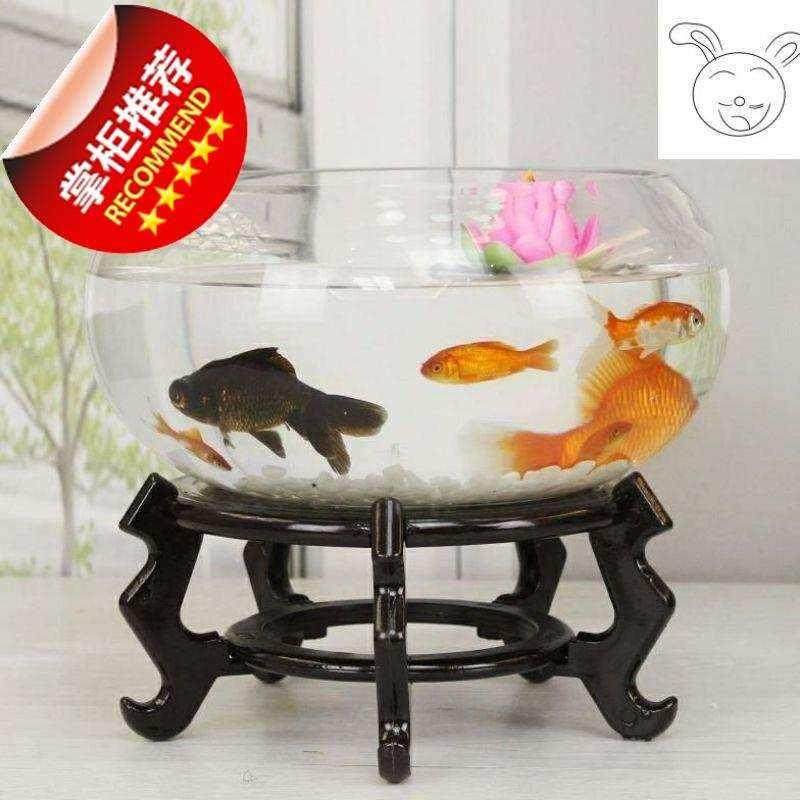 速发摆设八龟缸摆件底座圆形容器c室内套餐王乌书桌中小型缸缸鱼