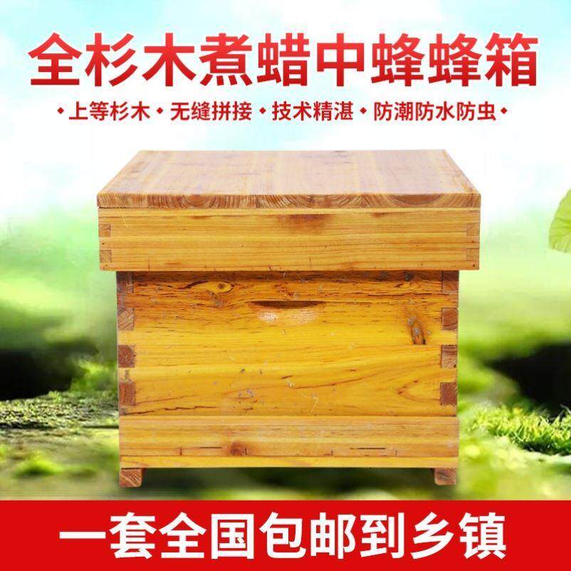 速发煮蜡7框蜂箱巢箱圈继箱圈中蜂意蜂杉木10框箱圈箱圈意标巢箱e