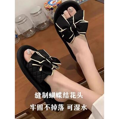 速发蝴蝶结拖鞋内季夏穿2024新款时尚百搭软底室外防滑凉拖鞋仙风