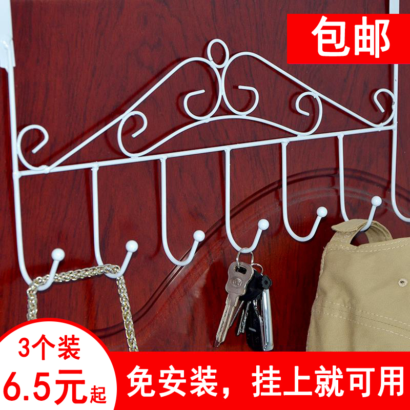 速发免钉门后挂钩置物室挂衣钩创服浴架厨房钩子衣意挂衣架