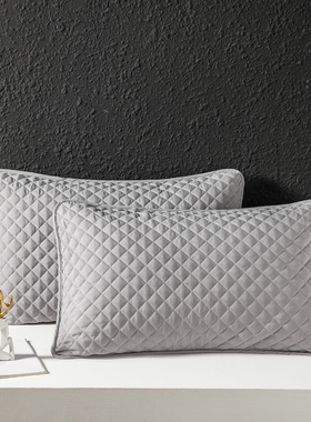 速发纯棉头厚夹棉拉链枕套4874口m防c水加油防螨虫酒店枕芯保护套