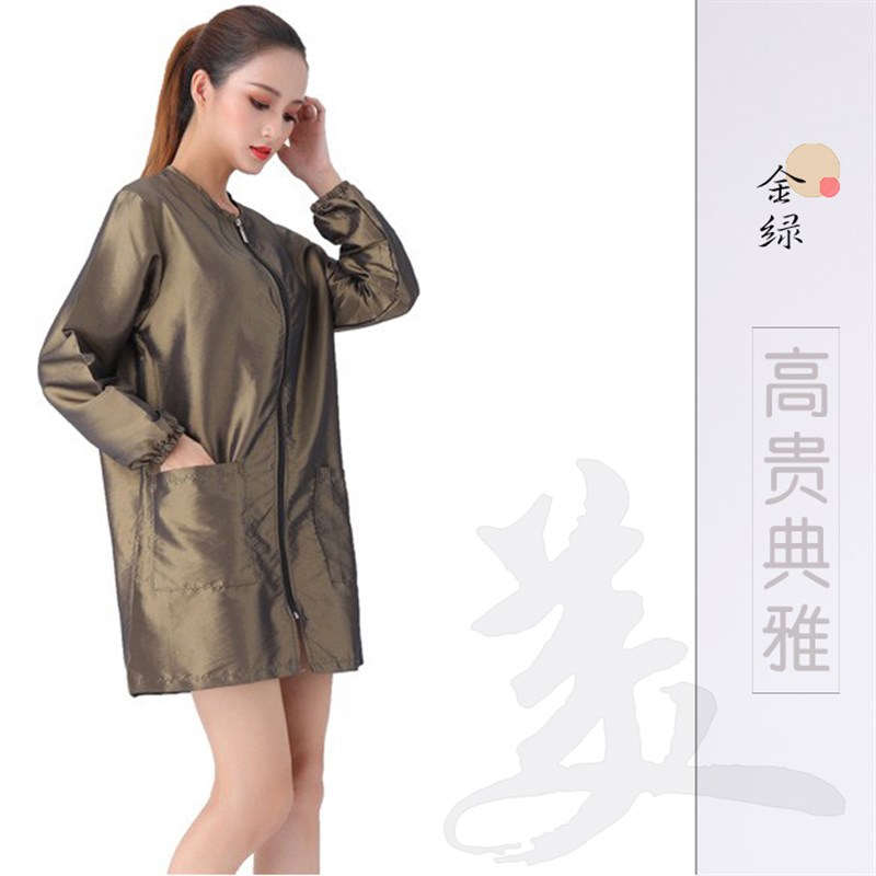 速发穿发师头的不沾理发围裙罩衣拉链防水透气时尚工作服拉链男